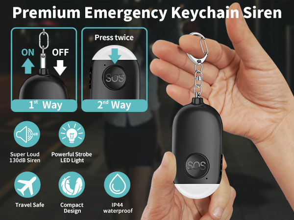 Premium Emergency Keychain Siren