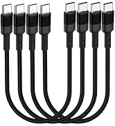 SUMPK USB C to Micro USB Cable 1ft 4-Pack, Short Micro USB to Type C Adapter Cable Braided, OTG 4...