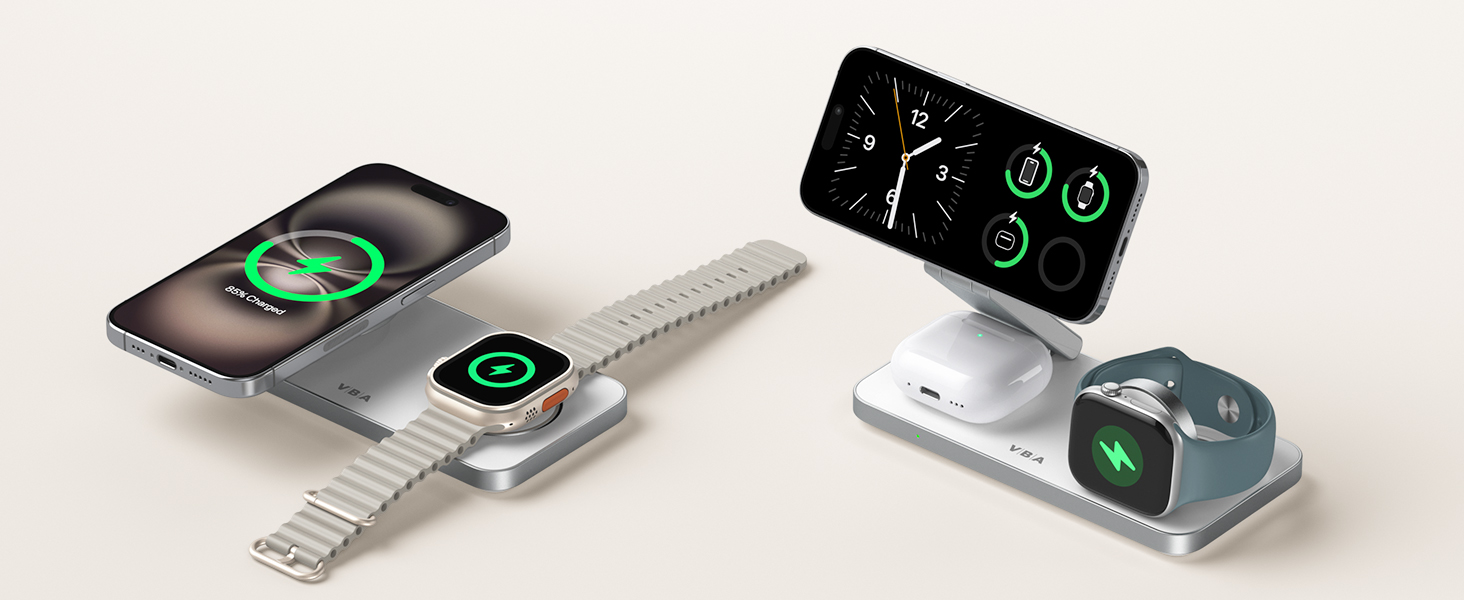 foldable 3 in 1 wireless charging station