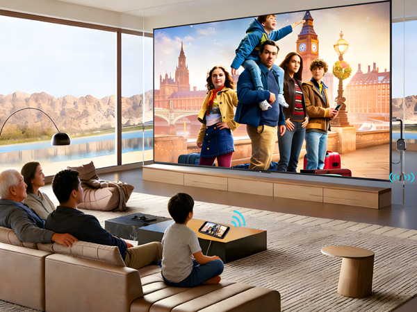 Wireless HDMI Adapter for Home Theater, Streaming Movie Video from Phone to TV for Family Party