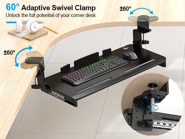 adjustable keyboard tray