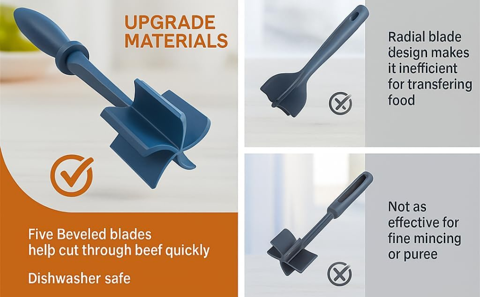 manual meat chopper tool used to break up ground beef while cooking