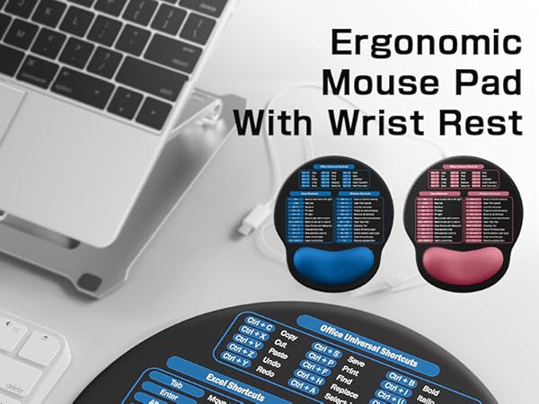 Senetem Mouse Pad with Wrist Rest - Ergonomic Memory Foam Support 1