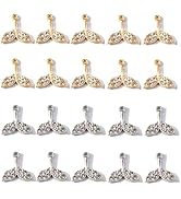 stino Mixed Color Paired Rhinestone Charms for Jewelry Making, Silver &amp; Gold Metal Charms for Ear...