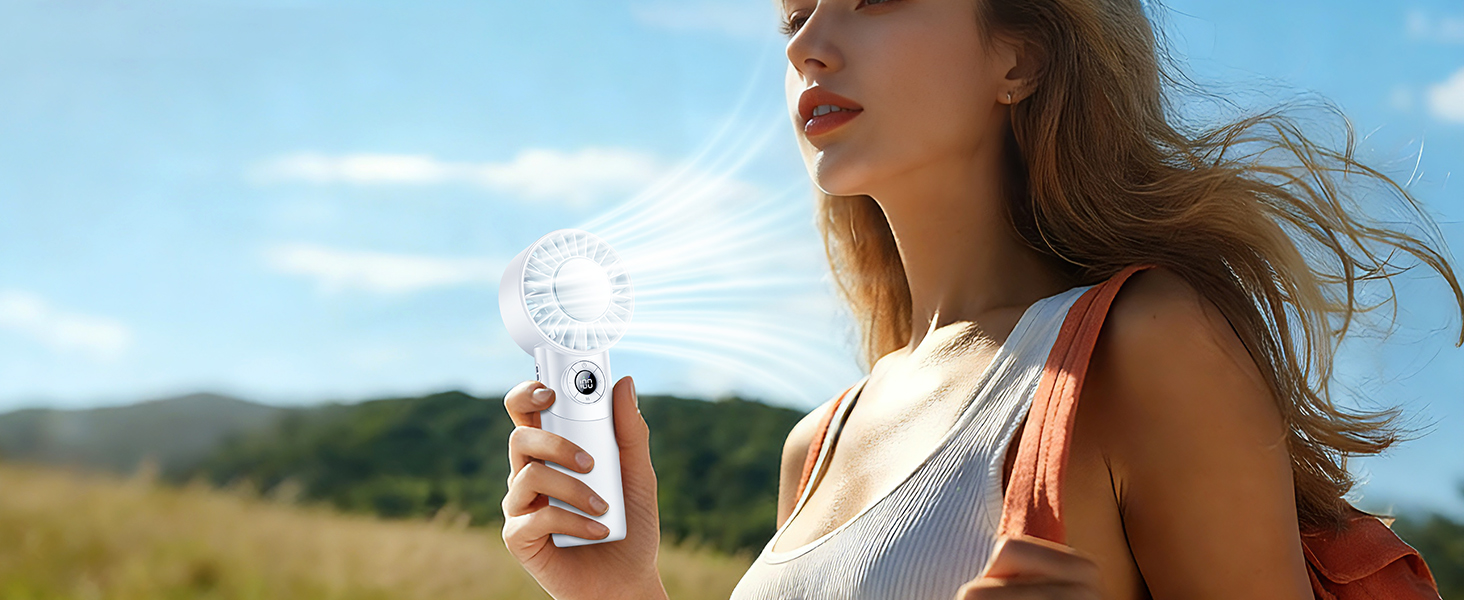 Handheld fan Neck fan Bottom anti-slip pad Desk fan