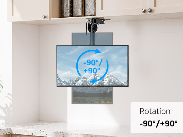 Rotation flip down tv mount