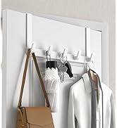 CHAUNCEY HOME Over The Door Hooks Hanger, Heavy Duty Rack for Winter Coat, Fits 1 3/4" Doors, L7U...