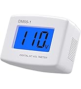 Eversame Flat US Plug AC 80-300V LCD Digital Voltmeter Voltage Measuring Monitor, AC 110V 220V Vo...