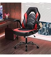 NEWBULIG Computer Gaming Desk Chair - Big Tall Ergonomic Lumbar Support with Flip-up Armrest and ...
