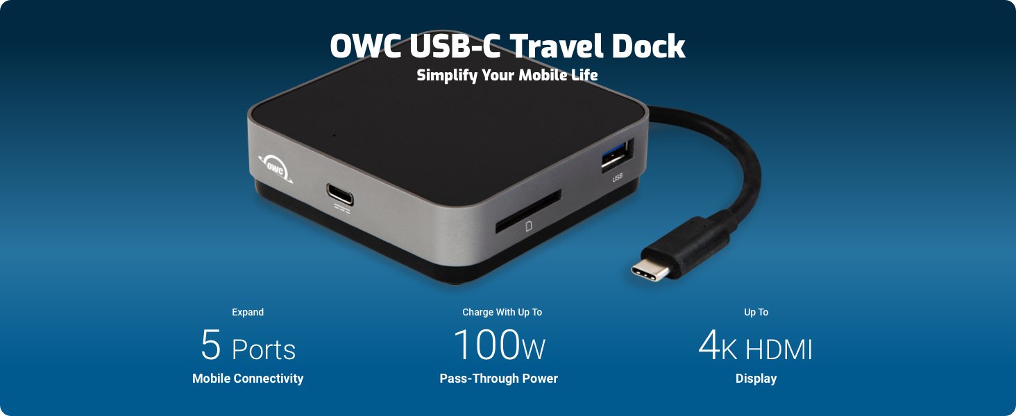 OWC USB-C Travel Dock-Simplify your mobile life