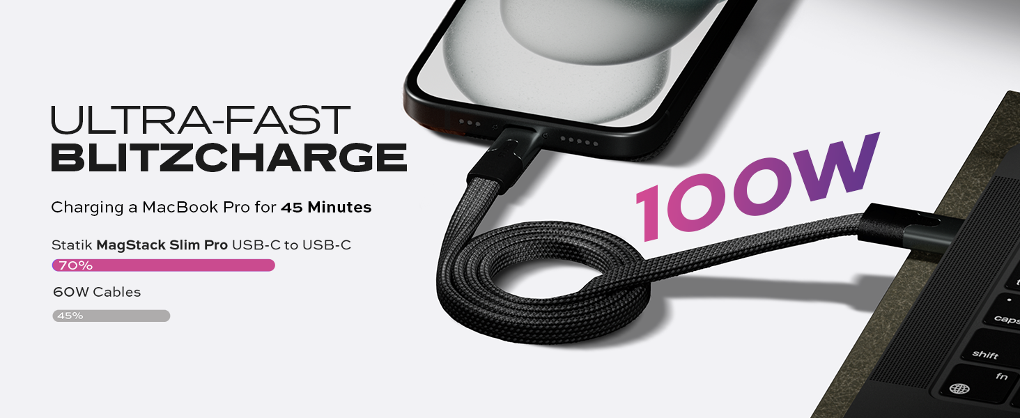 magstack statik magtame anti-tangle tangle-free magnetic charging cable iphone usb c usbc usb-c