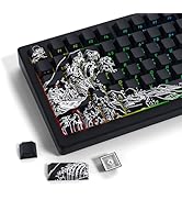 XVX Shine Through Keycaps - Double Shot PBT Keycaps 60 65 75 100 Percent, Side Print Key caps Cus...