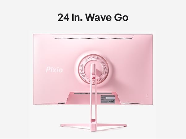 Pixio PX246 Wave Pink 24 inch 120Hz Refresh Rate FHD 1080p Resolution IPS Panel 4ms GTG Response Tim...