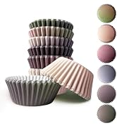 300PCS Gradient Cupcake Liners Small Cupcake Cups 6 Designs Mini Cupcake Papers Baking Cups Cupca...