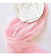 Joanlody Blushing Pink Cheesecloth Table Runner 10Ft Rustic Gauze Table Runner 38x120 Inches Boho...