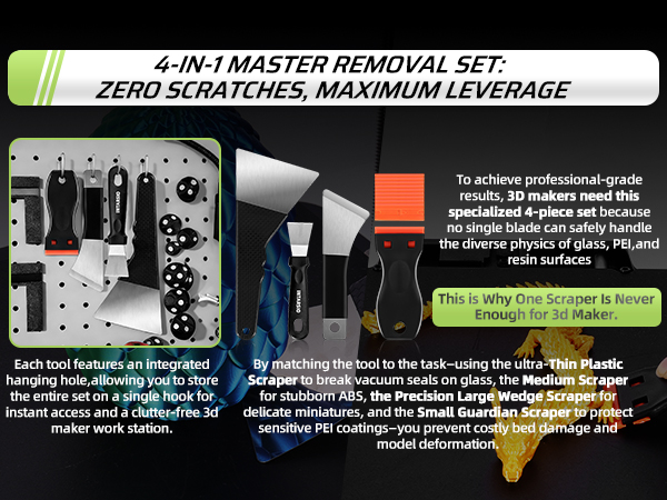 3d printer tools, 3d printer, 3d printer accessories, 3D printed, 3d printer scraper,