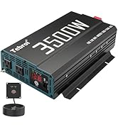 MKLIHFD 3500W Pure Sine Wave Inverter 12V DC to 110V AC Converter for Home, RV, Truck, Off-Grid S...