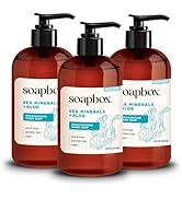Soapbox Liquid Hand Soap, Sea Minerals &amp; Aloe - Gentle &amp; Moisturizing Hand Wash for Kitchen and B...