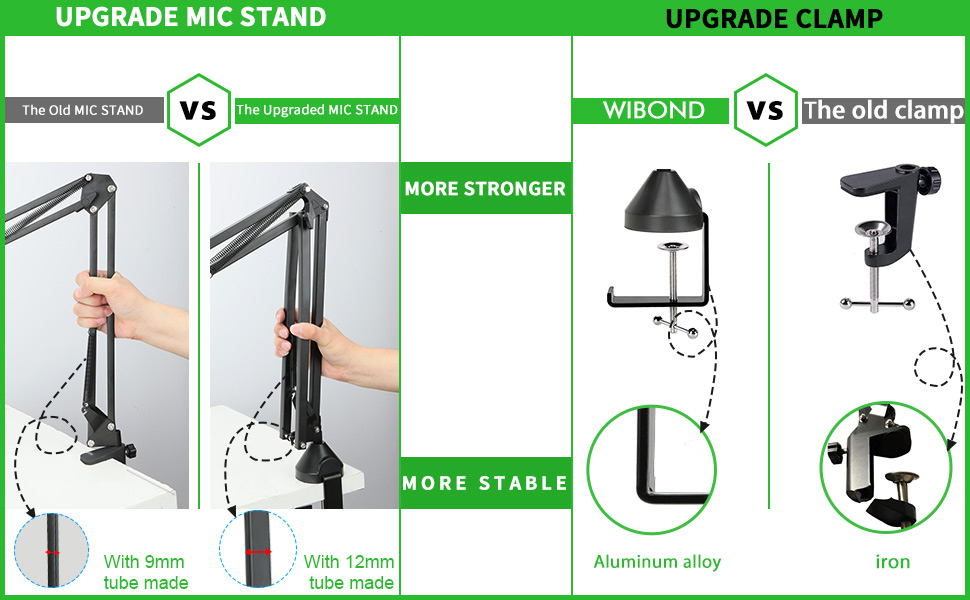 Sm7b boom arm stand with clamp