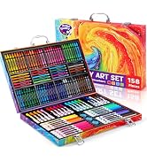 158 Pcs Art Supplies for Kids Ages 4-8, 6-8, Deluxe Art Kit Crafts Drawing Painting Set with Cray...