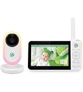 LeapFrog LF2415 Baby Monitor, 5” IPS LCD Screen, 1000ft Range, Night Vision, Soothing Lullabies, ...
