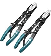 LIBRATON Ratcheting Hose Pinch Pliers, 2PCS Hose Clamp Pliers Set, 12Inch Hose Pinch Off Pliers, ...