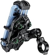 BRCOVAN Motorcycle Phone Holder with Vibration Dampener &amp; High-Speed Secure Lock, Anti-Theft Moto...