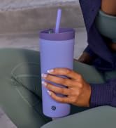 BlenderBottle 2-in-1 Insulated Stainless Steel Shaker Tumbler, Swig Leakproof Lid, Straw, Blender...