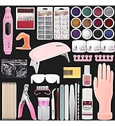 Nail Practice Hand for Acrylic Nails, Flexible Nail Hand Practice Training Kits, Rubber Fake Nail...