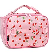 FlowFly Kids Lunch Bag, Durable Insulated School Lunch Box with Shoulder Strap and Bottle Holder,...