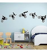 Dirt Bike Stickers Motocross Stickers Motorcycle Wall Decal Sports Wall Stickers for Living Room ...