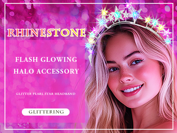 light up headbands made of alloy and glitter stars,3 styles for choose