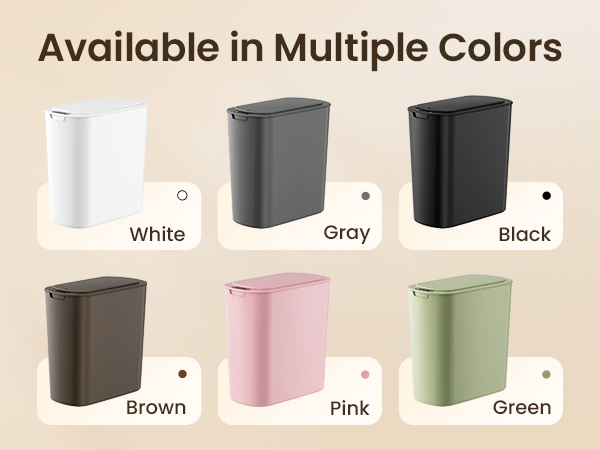 Automatic Motion Sensor Bathroom Trash Can with Lid