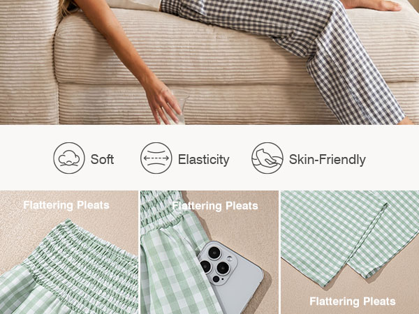 womens Gingham Pants