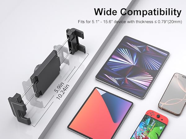 PLDHPRO Tablet Holder for Car Dashboard &amp; Windshield, Universal iPad Car Mount Suction Cup Stand 