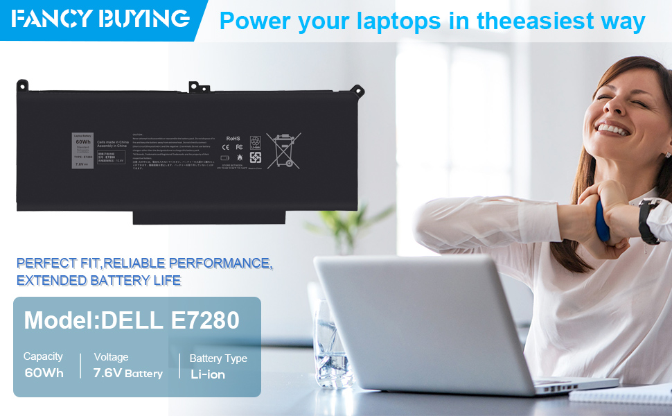 F3YGT 2X39G Laptop Battery