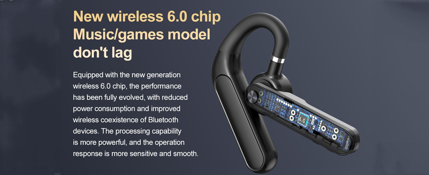 single bluetooth v6.0 earpiece