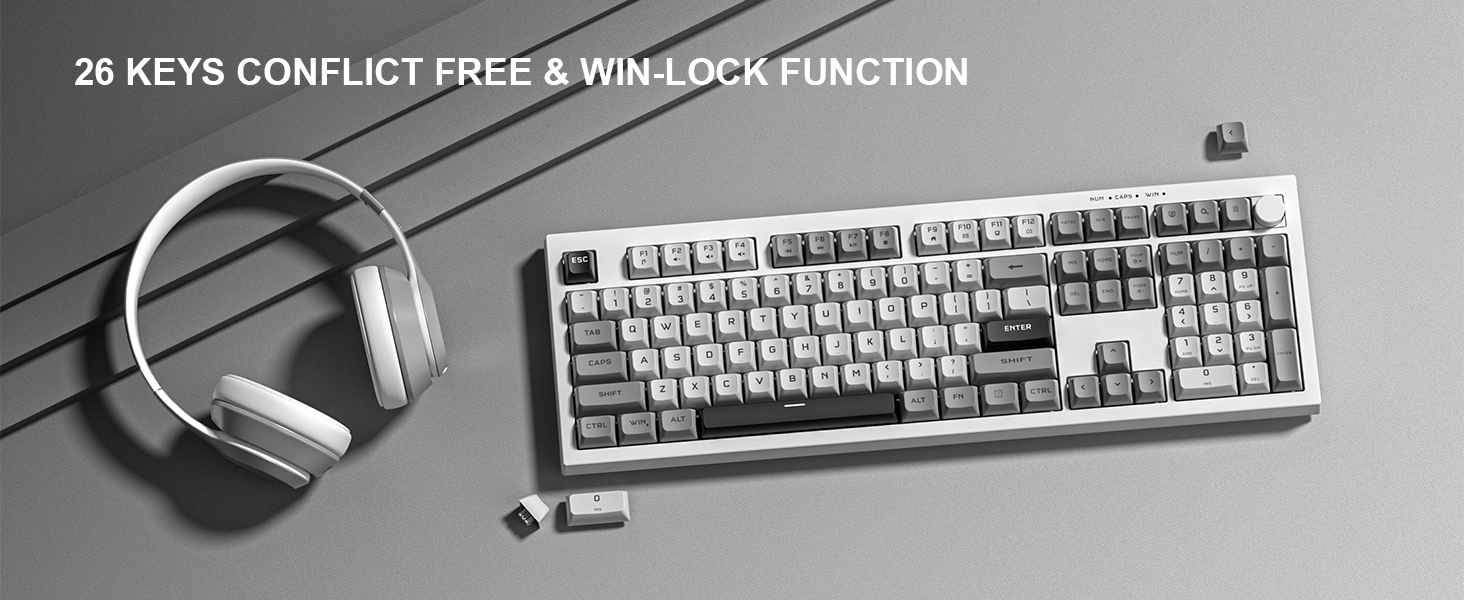 26 KEYS CONFLICT FREE &amp; WIN-LOCK FUNCTION