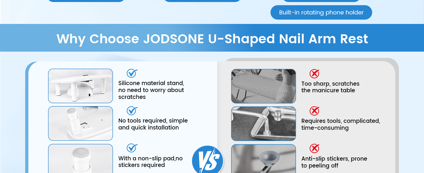 White Manicure Arm Rest for Nails Tech