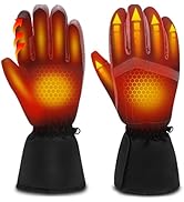 USB Heated Gloves for Men Women,Battery Powered Electric Touchscreen Gloves Camping Hand Warmers ...