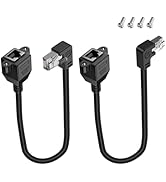 LANMINGLEL RJ45 Male to Female Screw Panel Mount Cat5e Ethernet LAN Network Extension Cable Short...