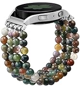 Newlibery Natural Stone Bracelet Beaded Bands Compatibe with Samsung-Galaxy Watch Band/Watch 5/6 ...