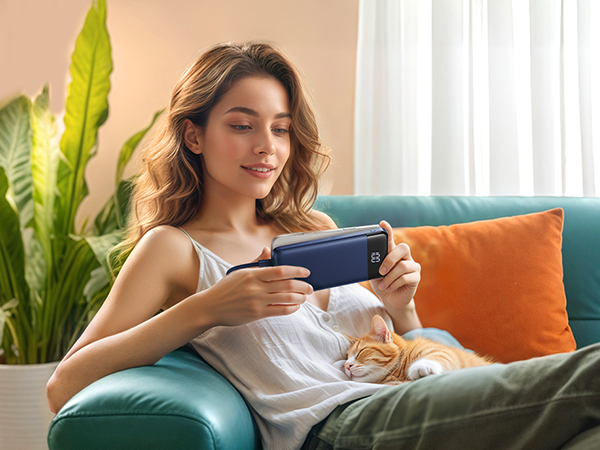 portable charger with built-in cable