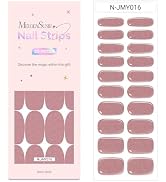 MelodySusie Semi Cured Gel Nail Strips (Translucent Pink)- Works with Nail lamp, Salon-Quality, L...