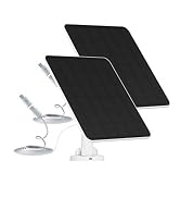 6W Solar Panel for Security Camera, 5V Solar Panel Charger for Outdoor Rechargeable Battery Camer...