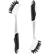 Cleangor Dish Scrub Brush, 2 Pack Stiff Bristles Cleaning Scrubber Brushes with Non Slip Handle B...