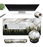 Large Gaming Mouse Mat and Mouse Pad Wrist Keyboard Wrist Rest Set, Dinky Anti-Slip Base Mousepad...