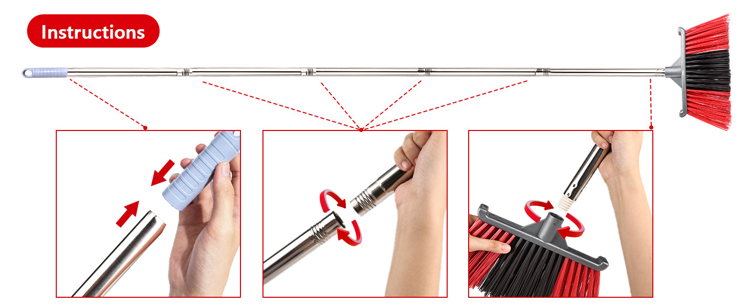 Indoor Outdoor Broom for Floor Cleaning