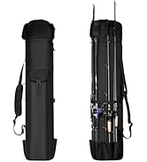Wowelife Fishing Rod Bag Fishing Rod Case, Durable Folding Oxford Fabric Portable Large Capacity ...