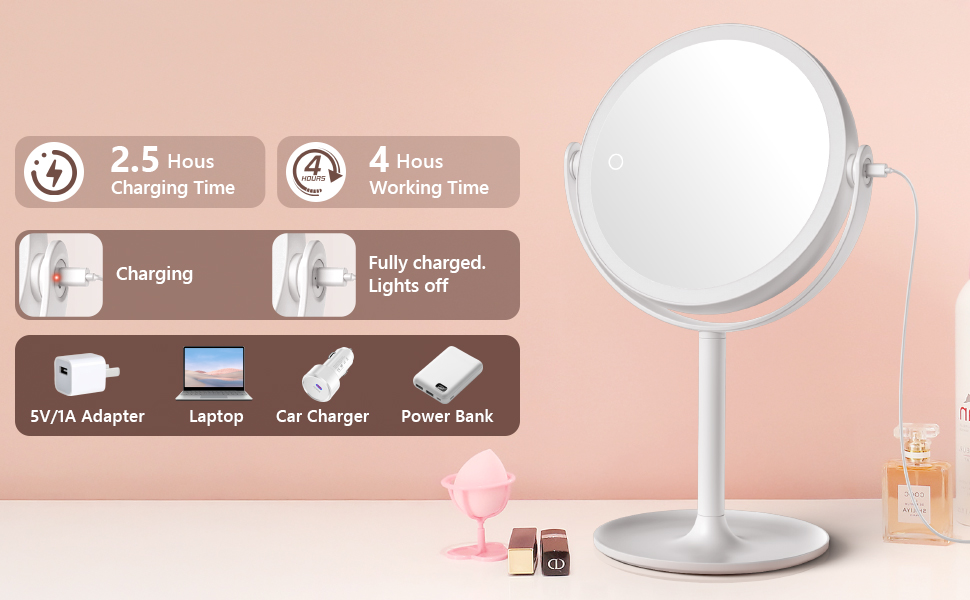 lighted makeup mirror